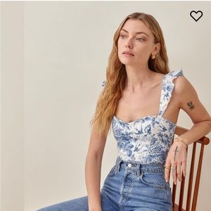 Reformation Brittney Linen Top